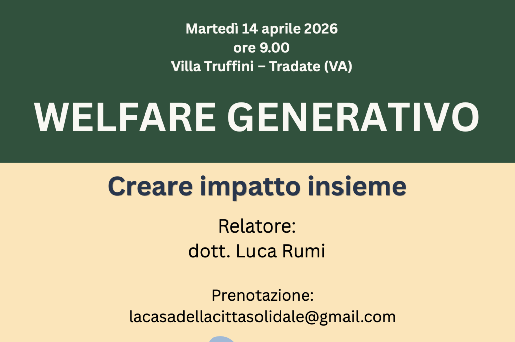 Welfare generativo: creare impatto insieme (prenotazione)